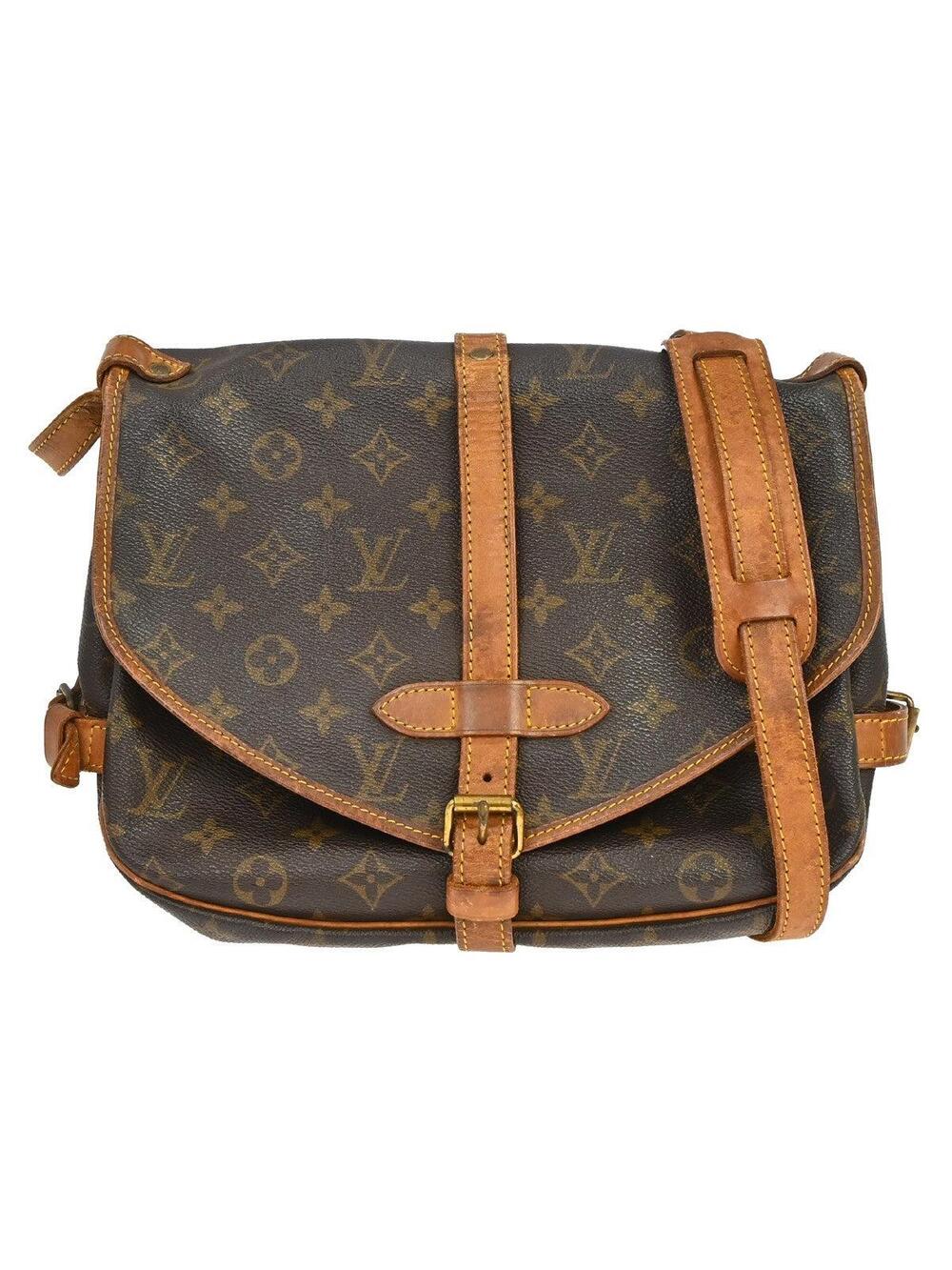 Louis Vuitton Saumur Handbag Canvas 30 #341427L86B